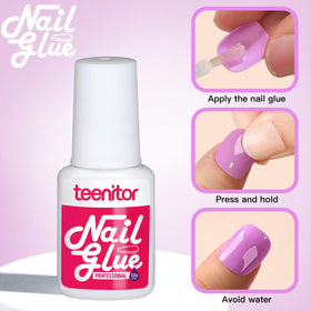 Teenitor files and cuticle sticks beside nails for fast prep