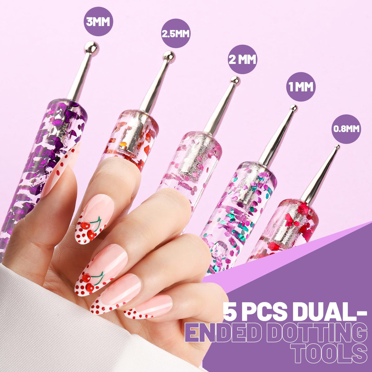 teenitor double-sided adhesive tabs detail securing fake nails firmly in place