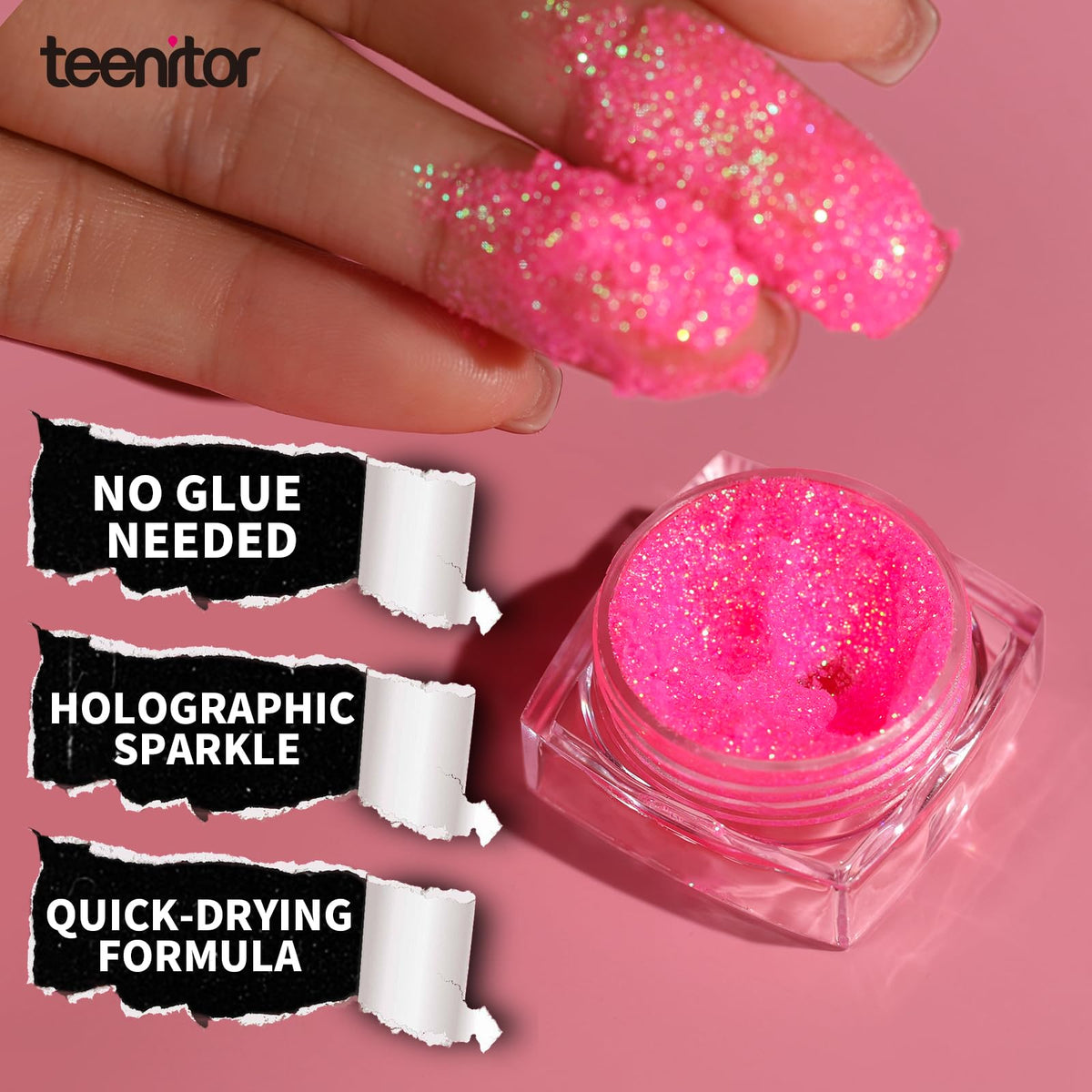 Teenitor soft-tipped applicator beside an open pot demonstrating controlled application