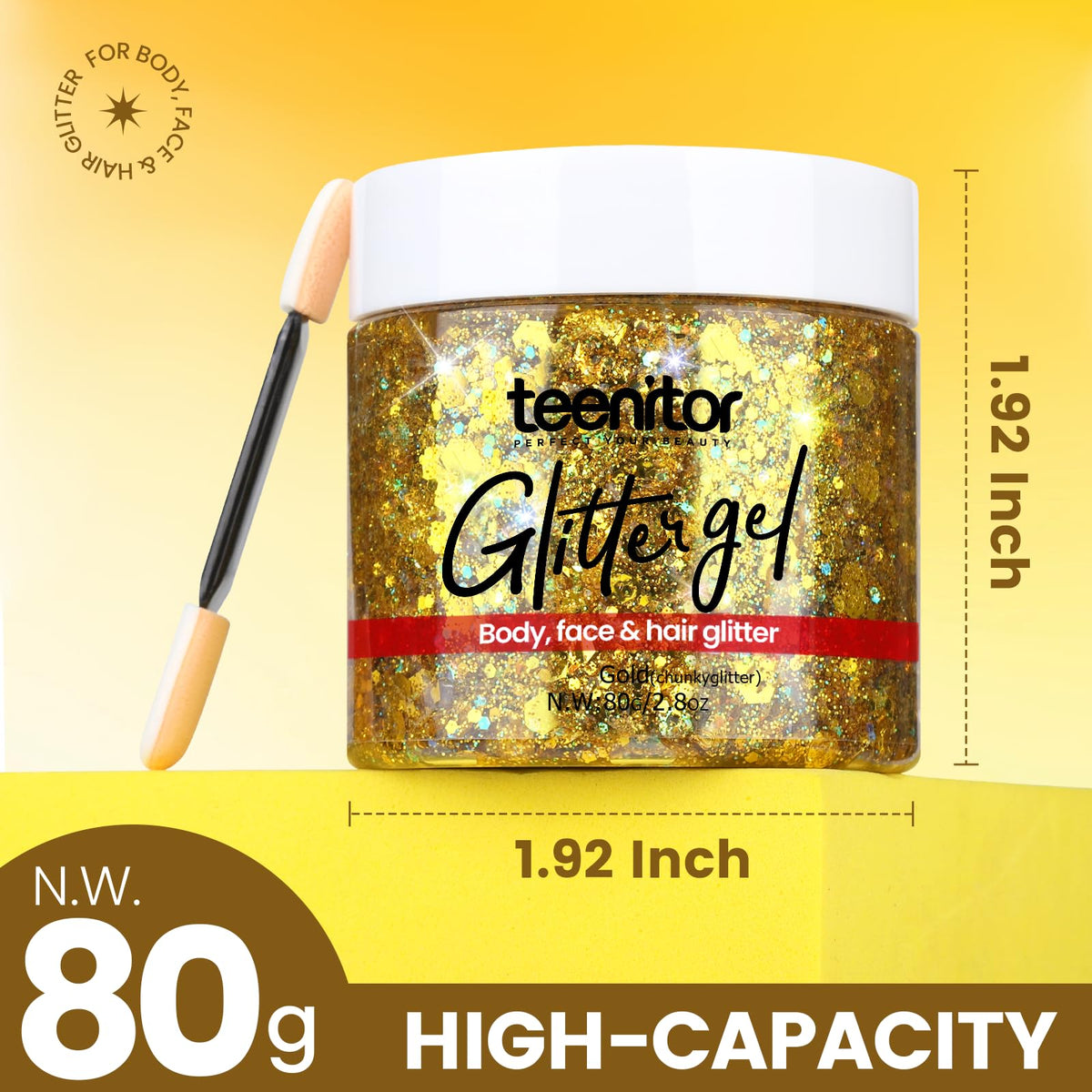 Teenitor cotton swab applicator with gel for precise detailing