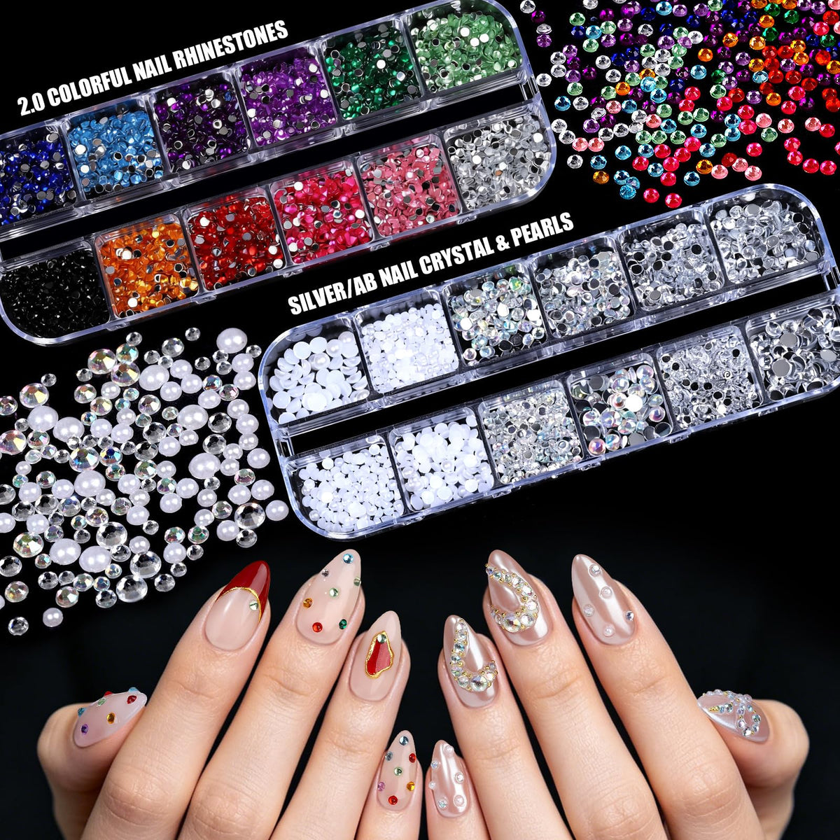 Teenitor nail art brushes and dotting tools for precise lines and details