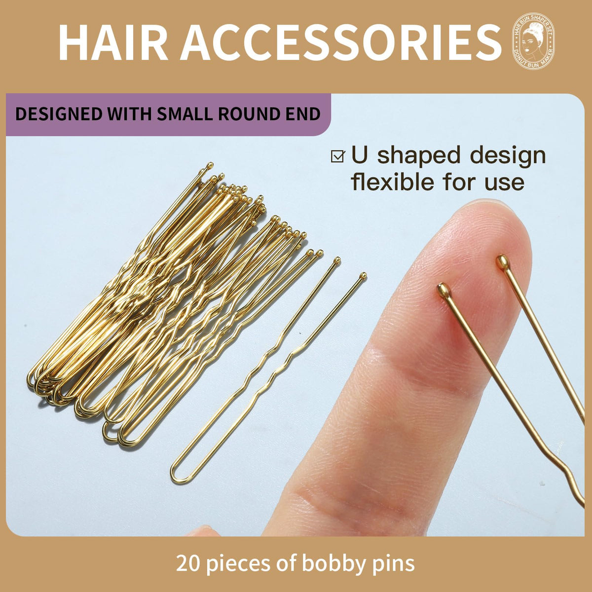 Teenitor 20 bobby pins beside shapers showing quick securement benefit