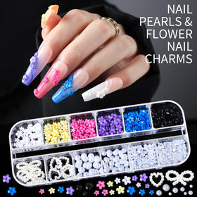 Teenitor bow and butterfly charms detail displaying 3D elements for standout nails