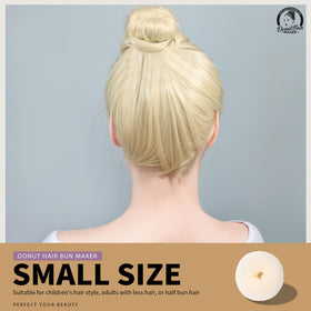 Teenitor extra-large bun shaper close-up showing plush texture and volume support