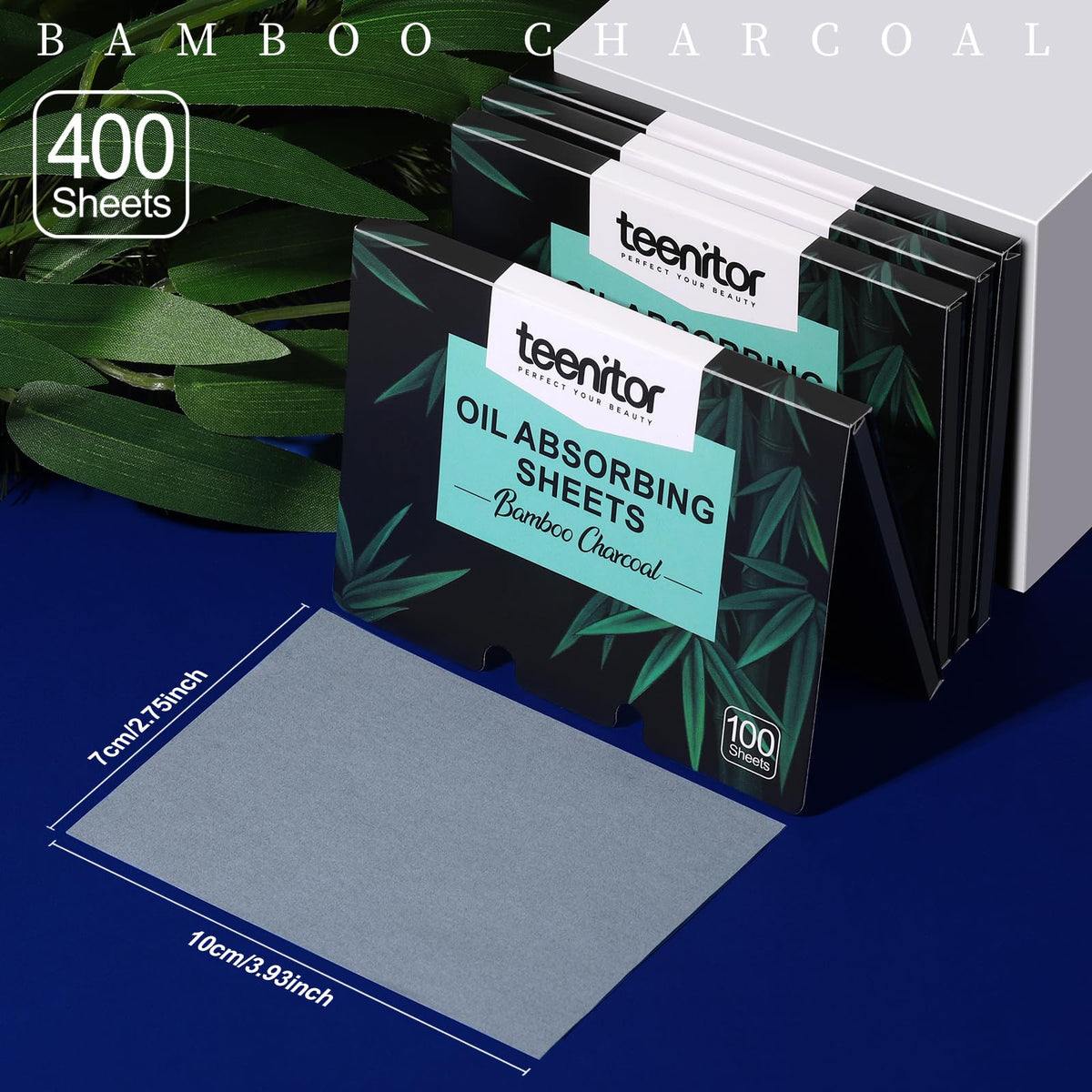 Teenitor charcoal fiber close-up highlighting bamboo charcoal granules for stronger oil absorption