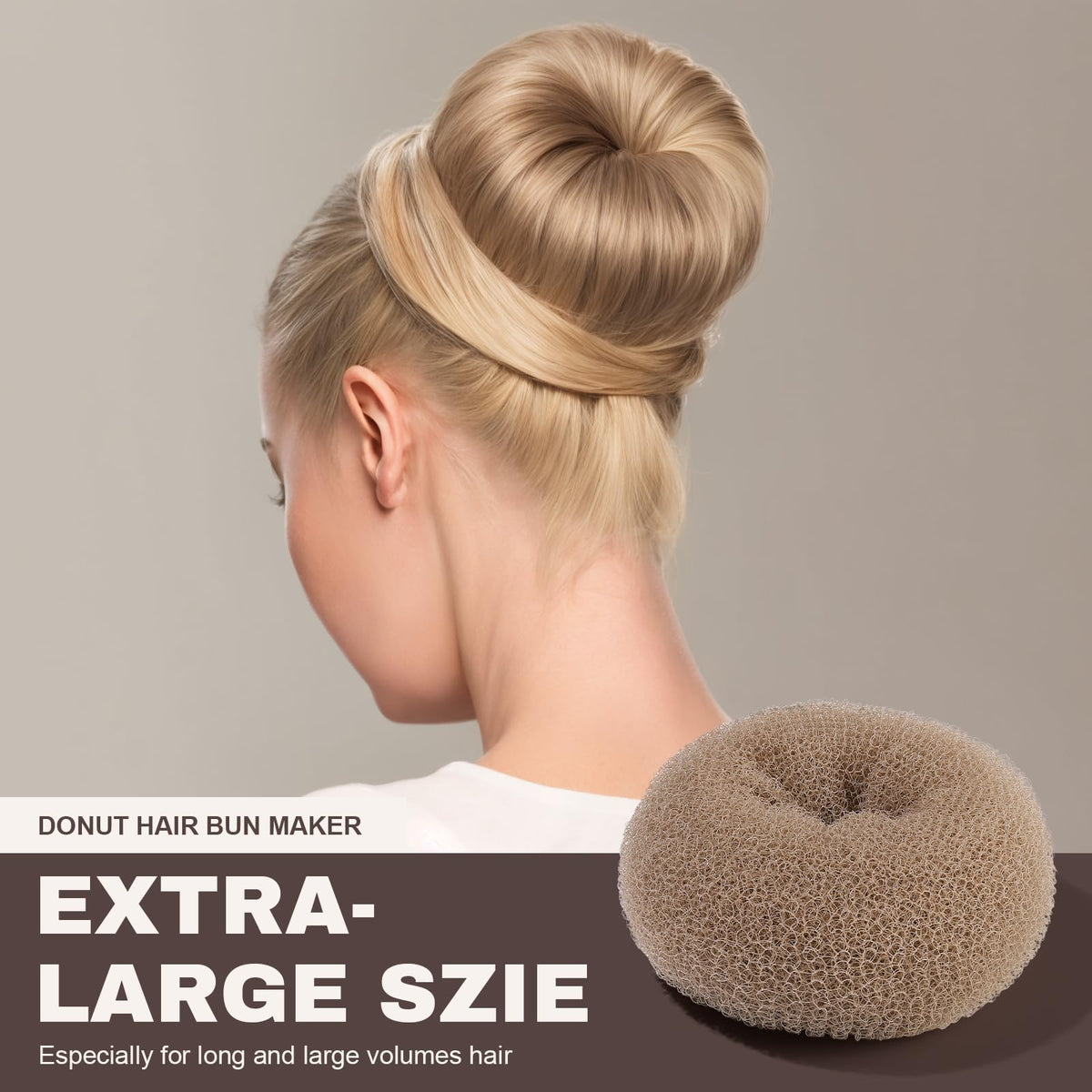 Teenitor close-up texture of bun shaper fabric highlighting breathable soft material