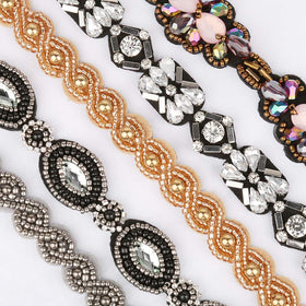 Teenitor close-up of rhinestone and bead detail highlighting sparkle benefit