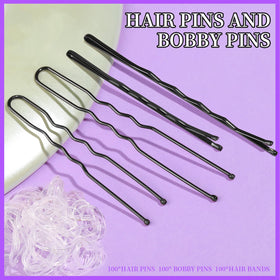 Teenitor close-up of black bobby pins showing grip waves and secure hold