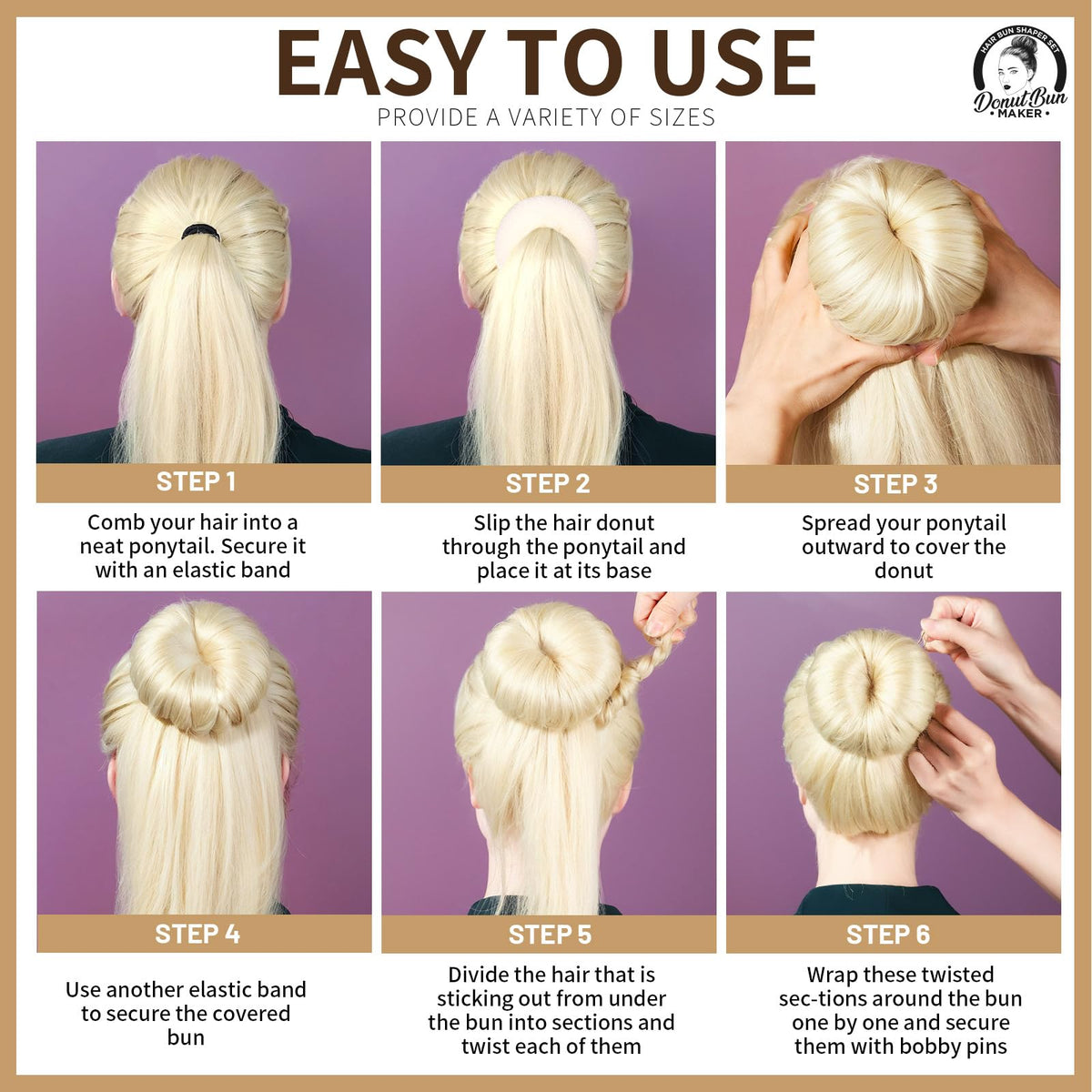 Teenitor cream bun set in travel bag showing portability and styling on the go
