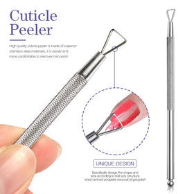 Teenitor cuticle pusher and nail brushes detail for precise, gentle residue removal