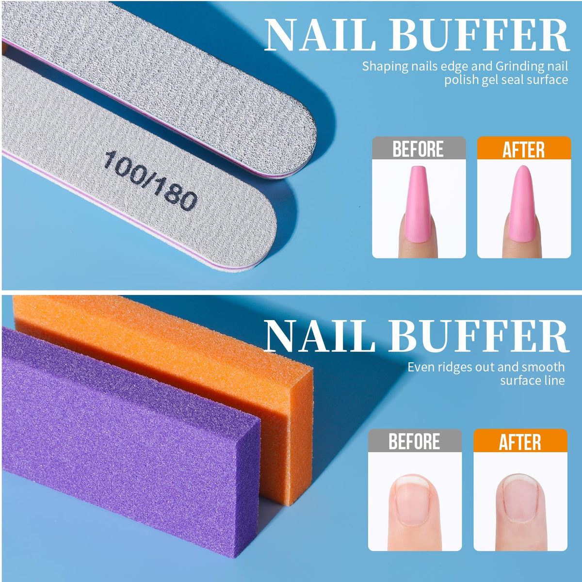 Teenitor cuticle tools arranged including pusher and peeler offering precise cuticle care