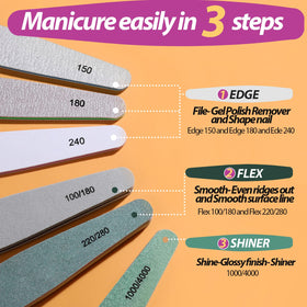 Teenitor emery board close-up highlighting grit texture for precise shaping