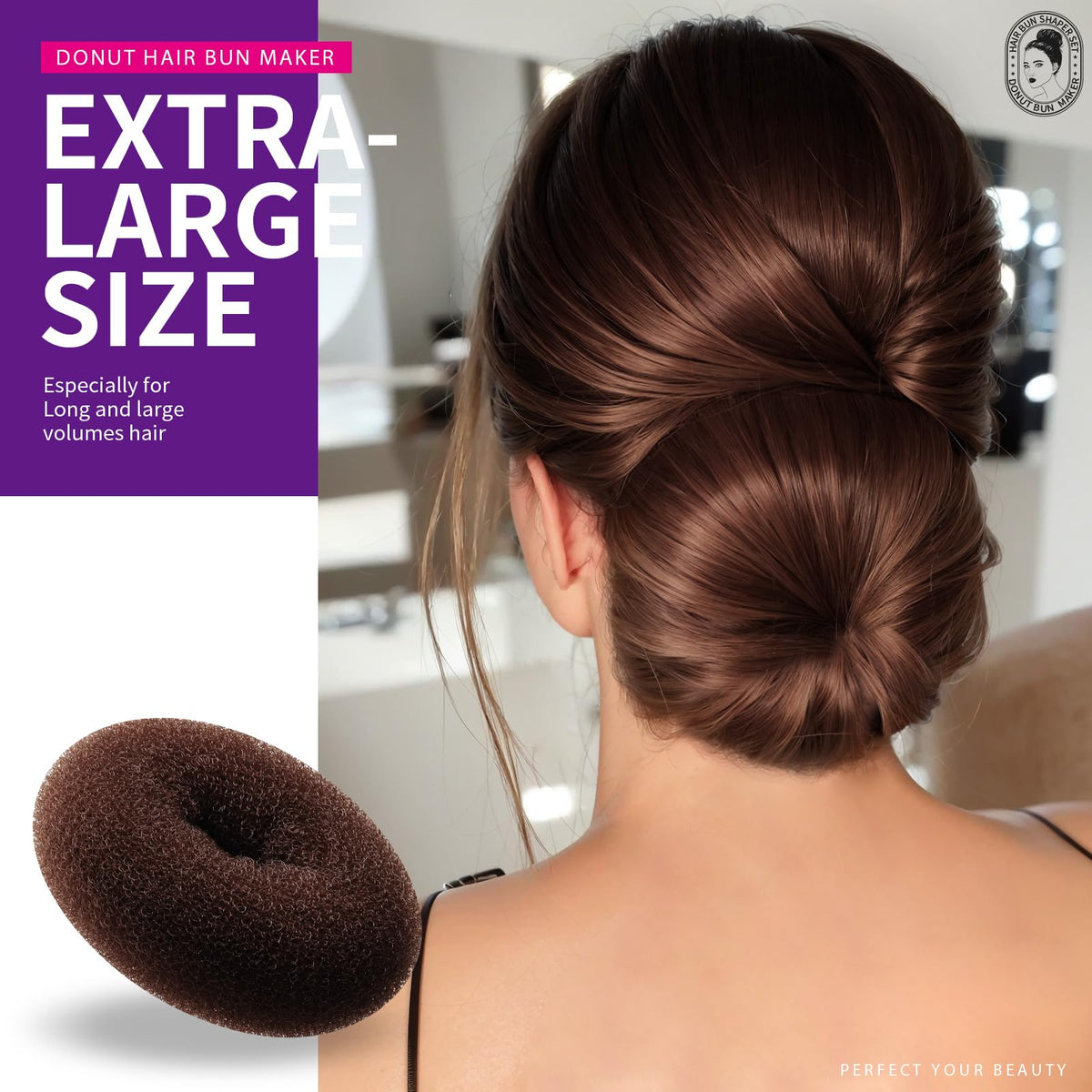 Teenitor extra-large donut beside ruler showing scale for maximum volume