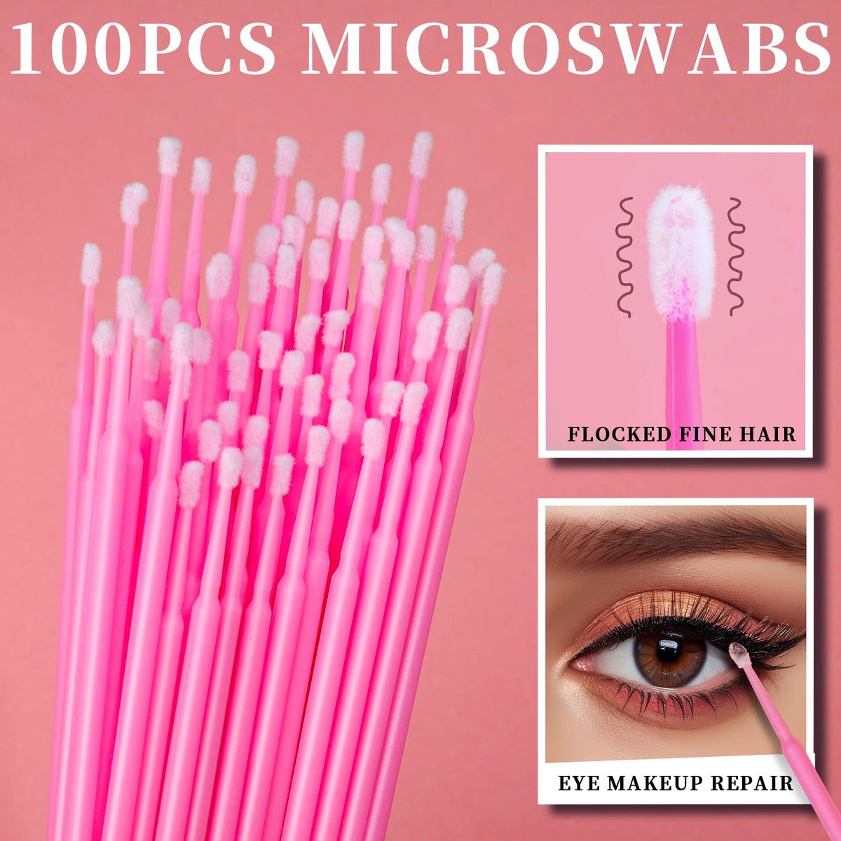 Teenitor eyeshadow sponge applicator with long handle for controlled pigment placement