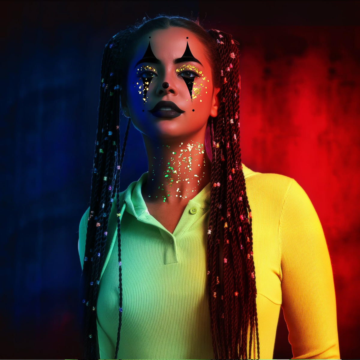 Teenitor worn at a festival capturing nighttime glow and durable party performance