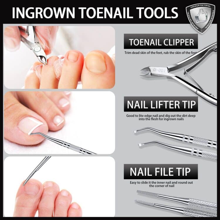 Teenitor dual-ended toenail file detail showing straight and curved filing edges