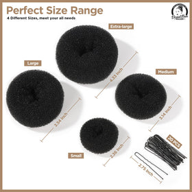 Teenitor four donut sizes laid out to choose volume and shape benefits versatile options