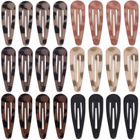 Teenitor front packaging showing 24 matte snap hair clips and color variety for everyday styling