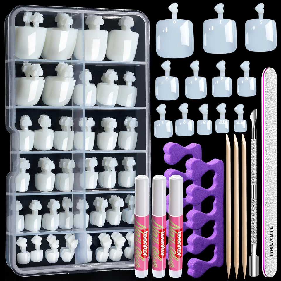 Teenitor front packaging showing full kit and tools for convenient at-home pedicures