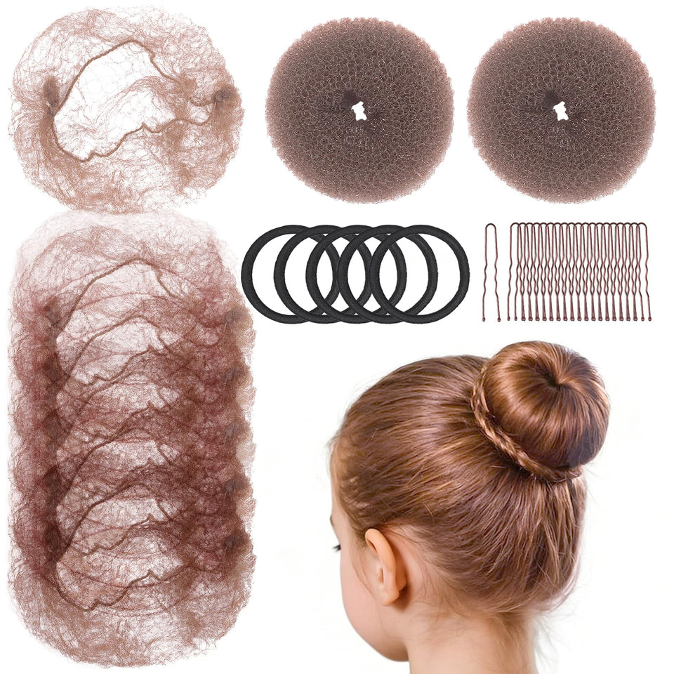 Teenitor front packaging showing complete ballet bun kit and benefits