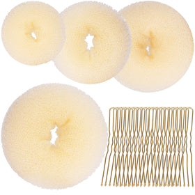 Teenitor front packaging showing four blonde bun makers, quick styling benefit