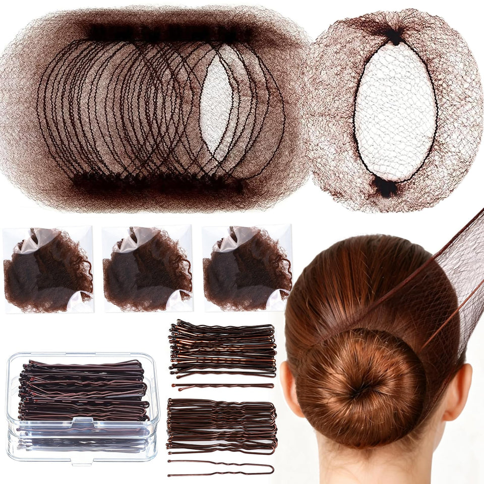 Teenitor front packaging showing nets and pins, neat bun solution