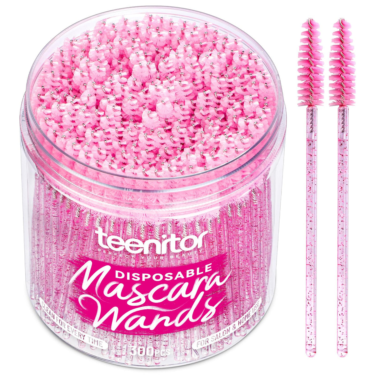 Teenitor front packaging showing crystal pink spoolies and box, organized and ready