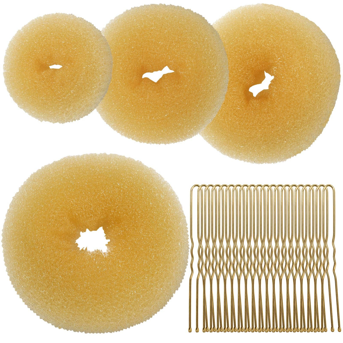 Teenitor front packaging showing the full gold bun shaper kit and 20 pins