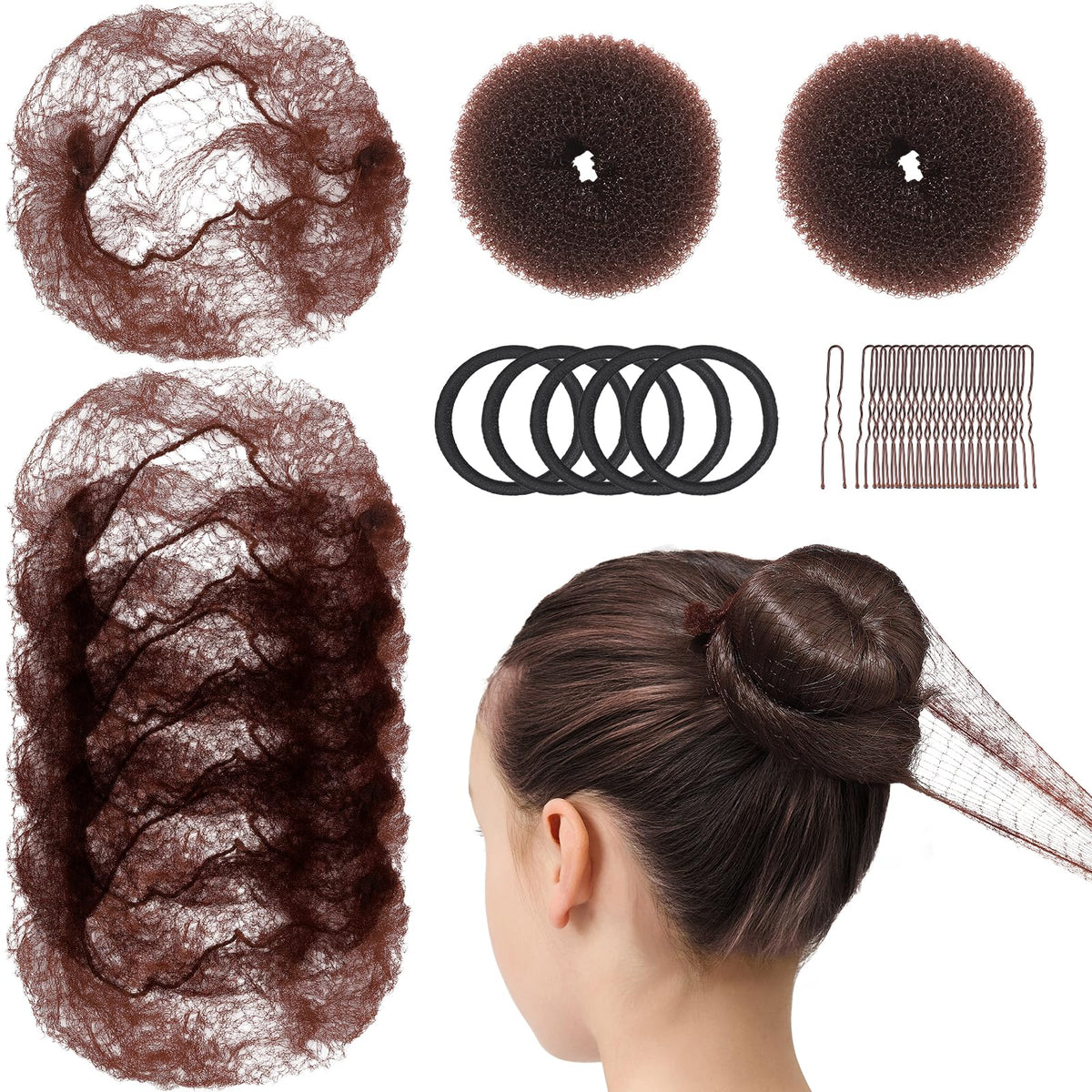 Teenitor front packaging showing full bun kit and components for easy styling