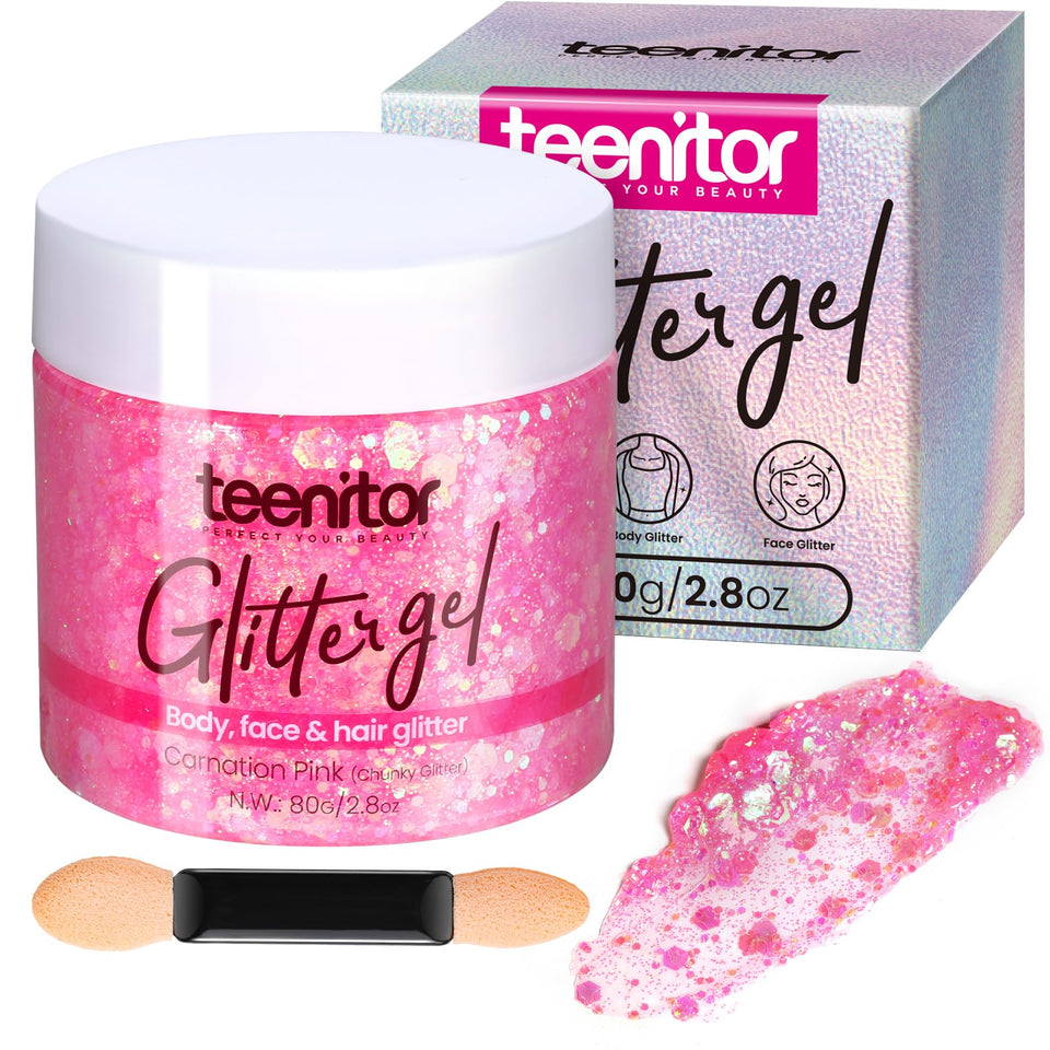Teenitor front packaging showing pink holographic tube and benefits