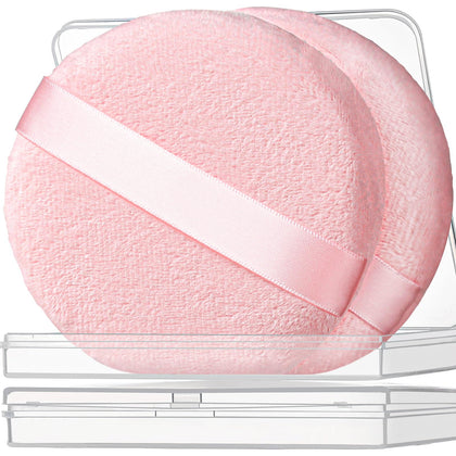 Teenitor front packaging showing two pink powder puffs and boxes for tidy storage