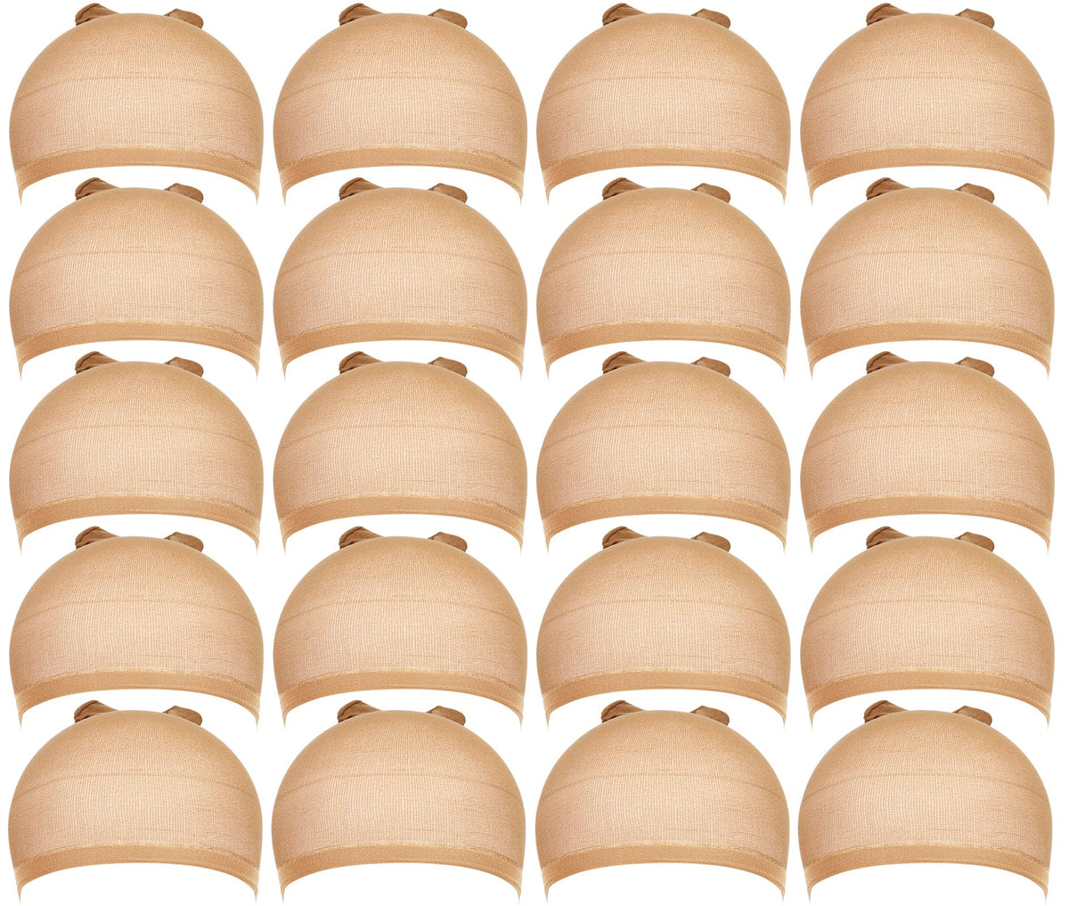Teenitor front packaging showing 20 tan wig caps and convenient bulk supply benefit