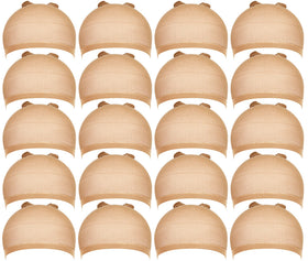 Teenitor front packaging showing 20 tan wig caps and convenient bulk supply benefit