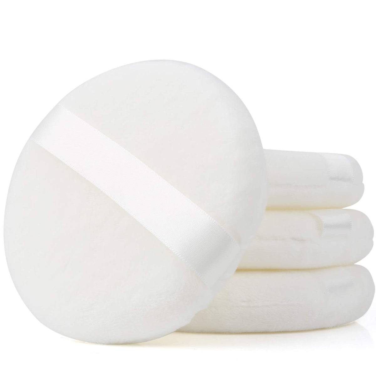 Teenitor front packaging view showing four boxed powder puffs and travel convenience