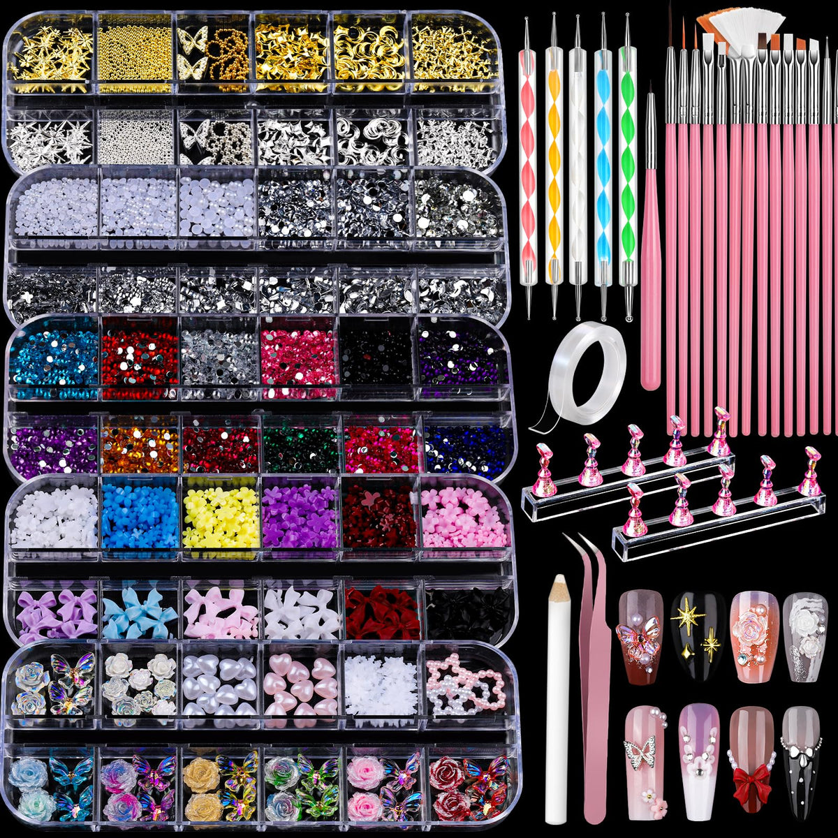 Teenitor front packaging showing full nail art kit and included boxes