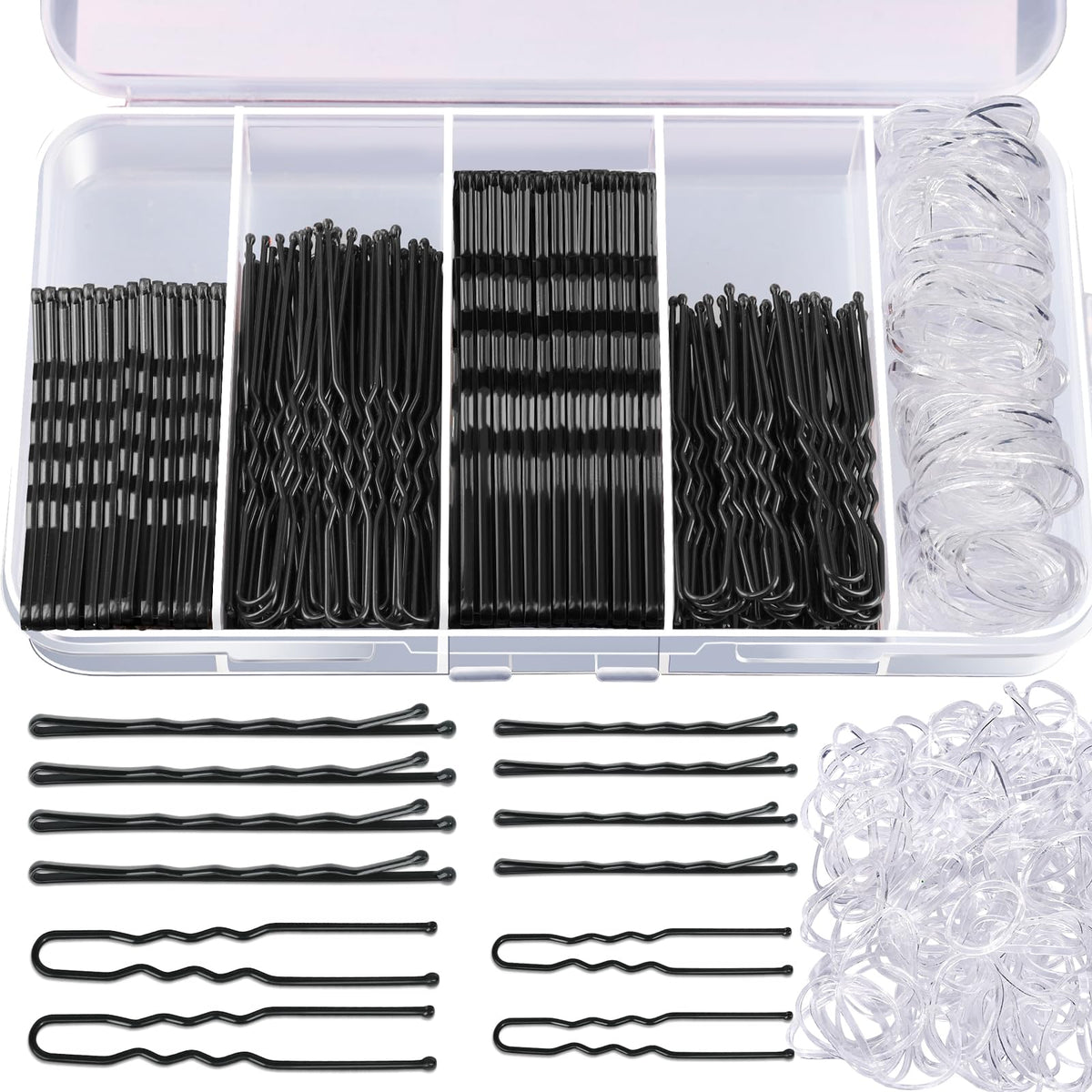 Teenitor front packaging showing full 300-piece hair pin set and benefits