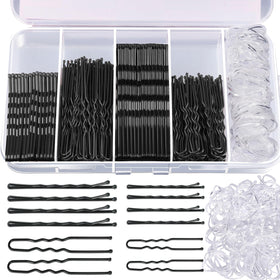 Teenitor front packaging showing full 300-piece hair pin set and benefits