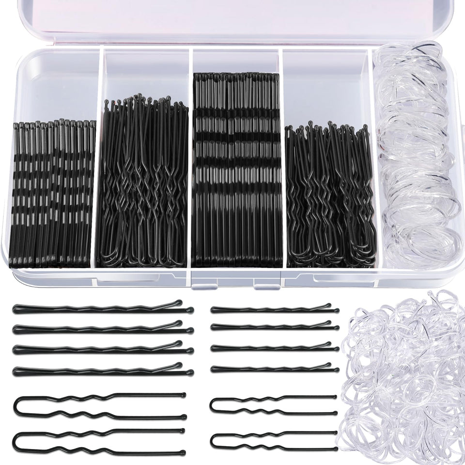 Teenitor front packaging showing full 300-piece hair pin set and benefits