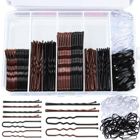 Teenitor front packaging showing the full 300-piece hair pin and band kit for convenience