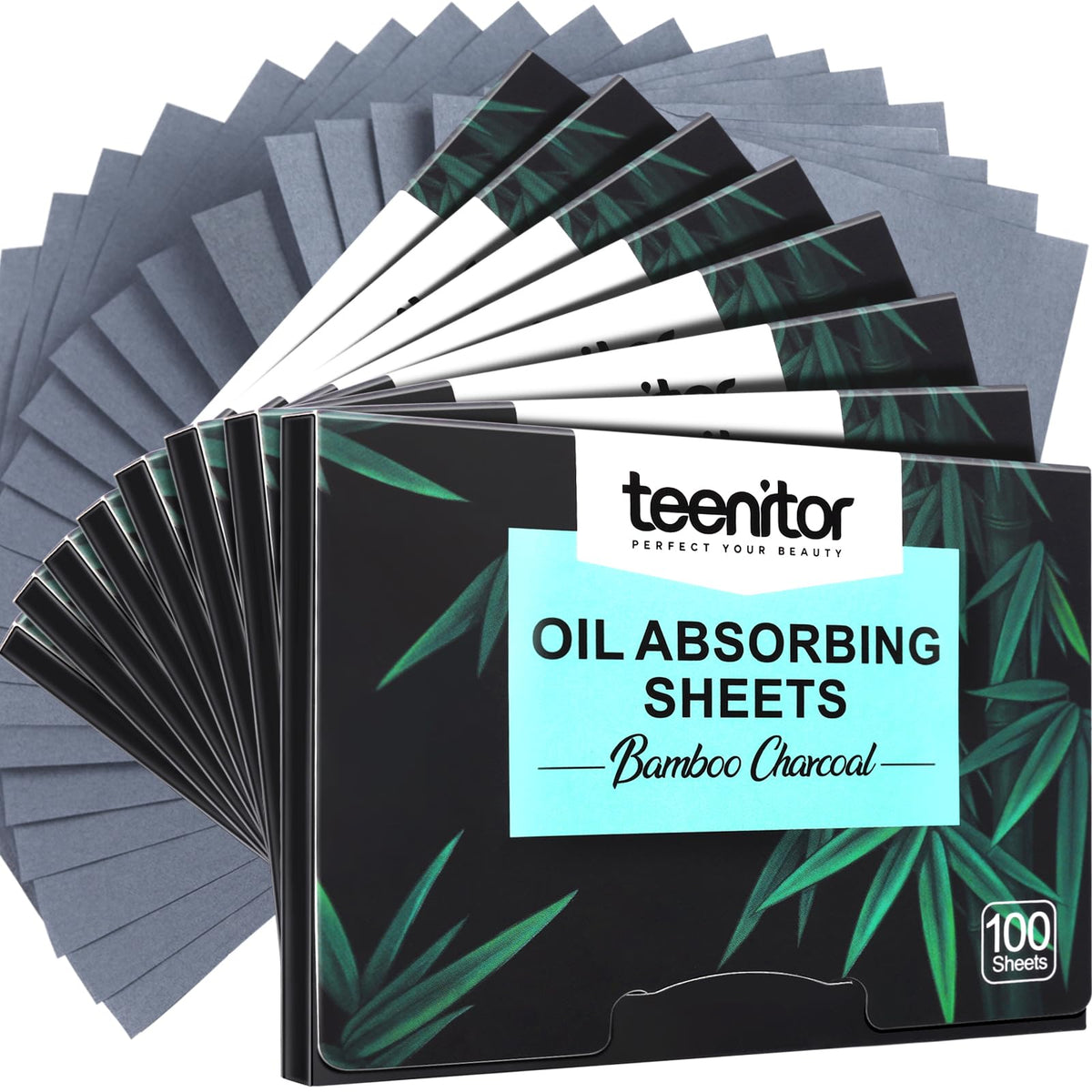Teenitor front packaging showing 800 sheets and product name benefit quick oil control