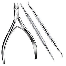 Teenitor front packaging showing complete ingrown toenail kit and clear benefits