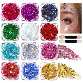 Teenitor front packaging showing 12 glitter gel pots and box, ready for festivals