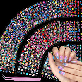 Teenitor front packaging showing vibrant nail sticker sheets and colorful designs for quick manicures