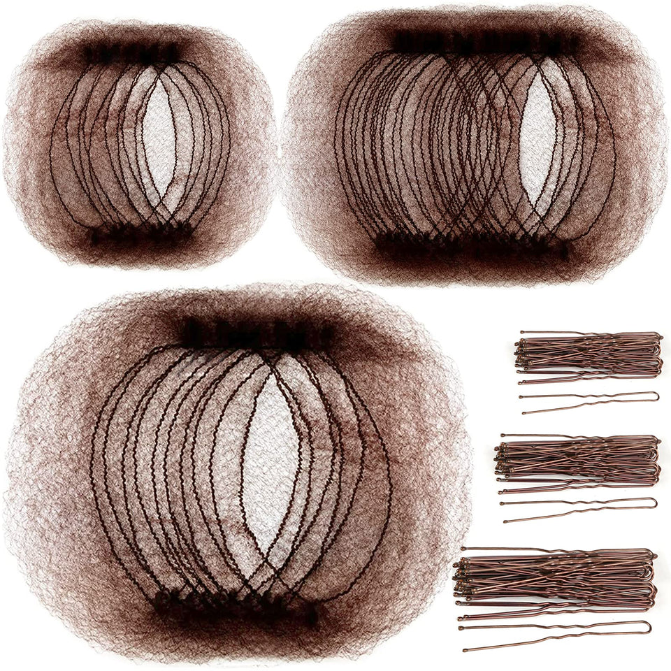 Teenitor front packaging showing complete hair net and pins kit for quick buns