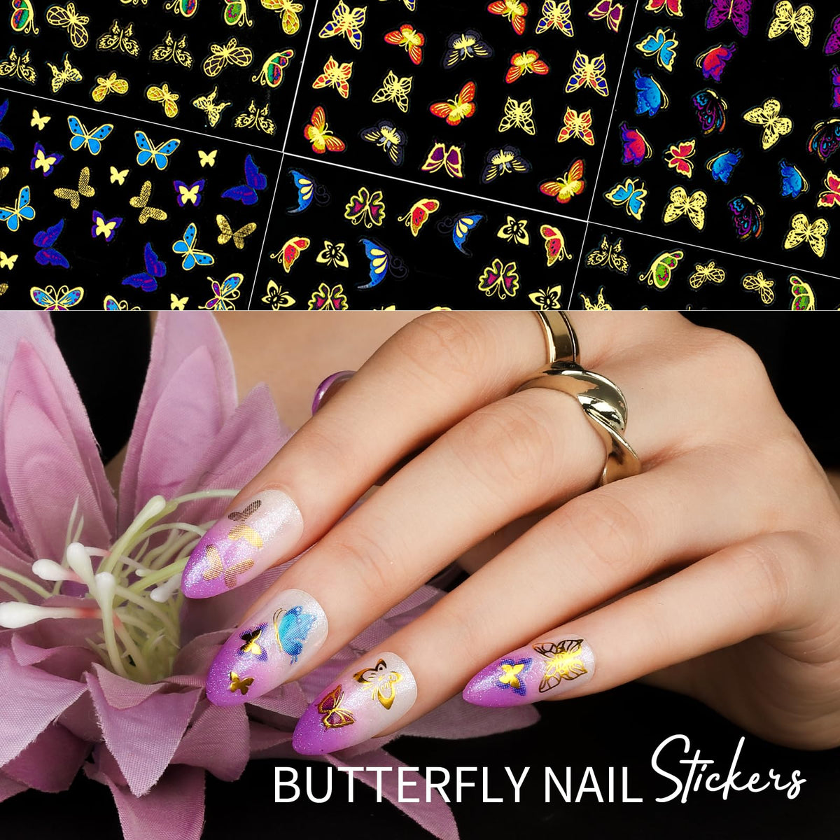 Teenitor fruit and butterfly decal detail showcasing playful motifs