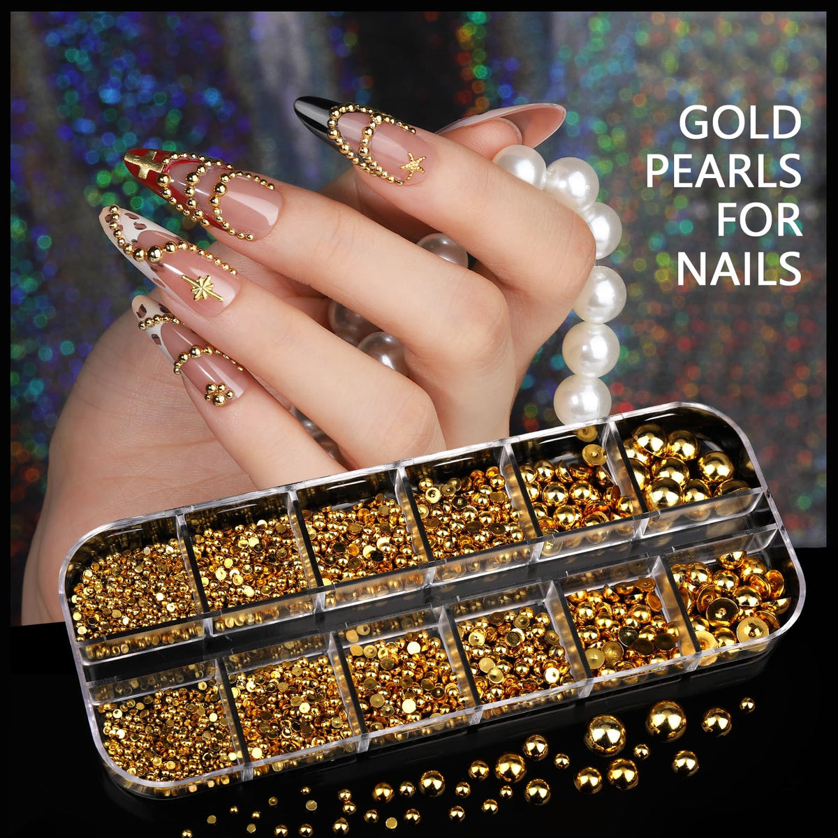 Teenitor gold sticker sheets spread showing varied motifs for quick nail accents