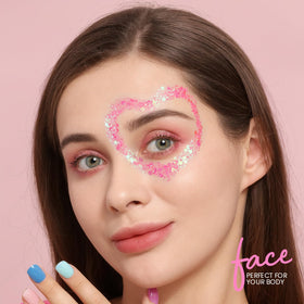 Teenitor glitter streak in hair highlighting vibrant shine and styling ease