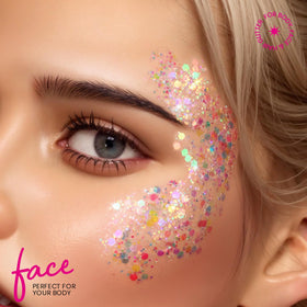 Teenitor glitter in hair roots adding iridescent shimmer to hairstyles