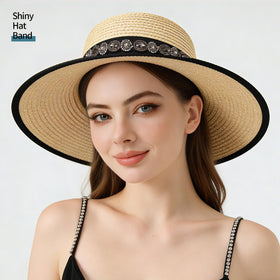 Teenitor headband styled on a cowgirl hat for decorative festival appeal