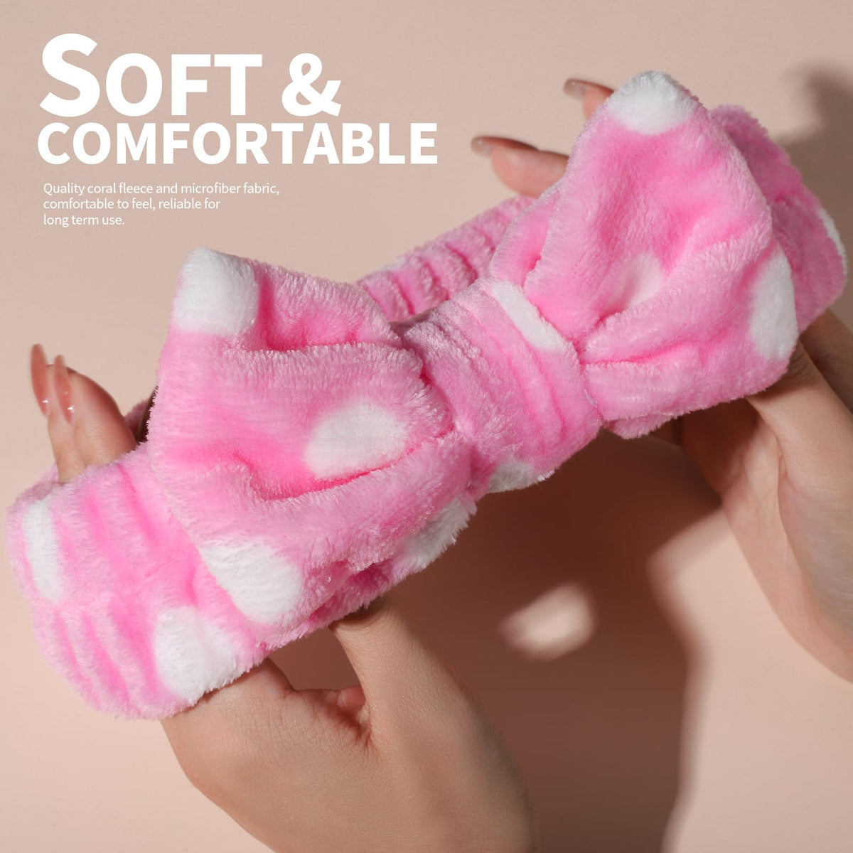 Teenitor headband worn while washing face demonstrating secure hair hold